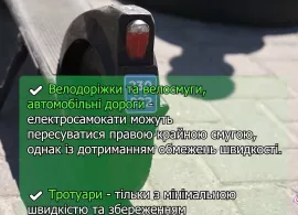 Вбудована мініатюра для Електросамокат на дорозі: правила, безпека, відповідальність