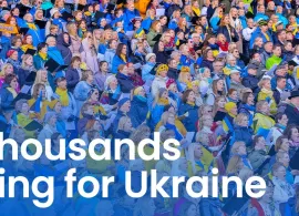 Вбудована мініатюра для В Естонії хор заспівав "Червону калину" у тисячу голосів